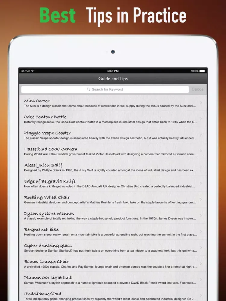 Tangkapan layar Industrial Design:The Design of Everyday Things iPad 
