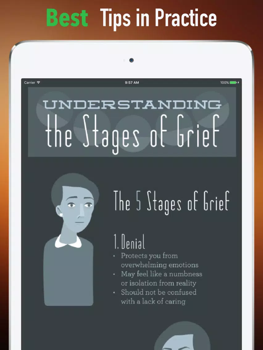Coping with Grief and Loss Guide:Grieving Tips iPad  स्क्रीनशॉट