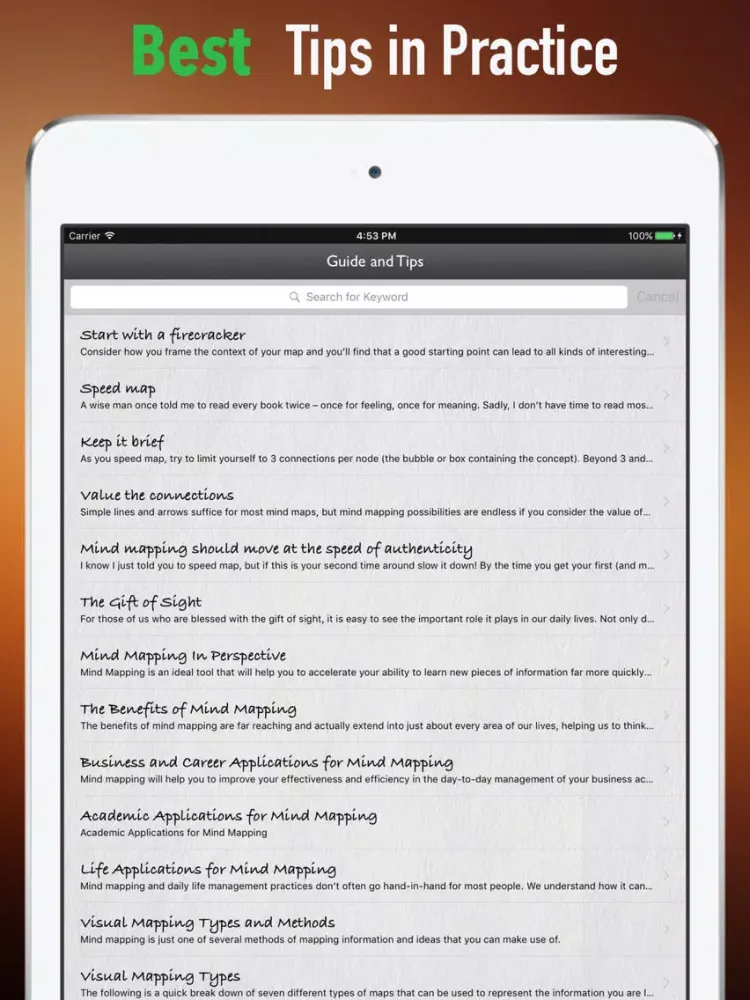 Скриншоты Mind Mapping Basics-Guide and Tutorial iPad 