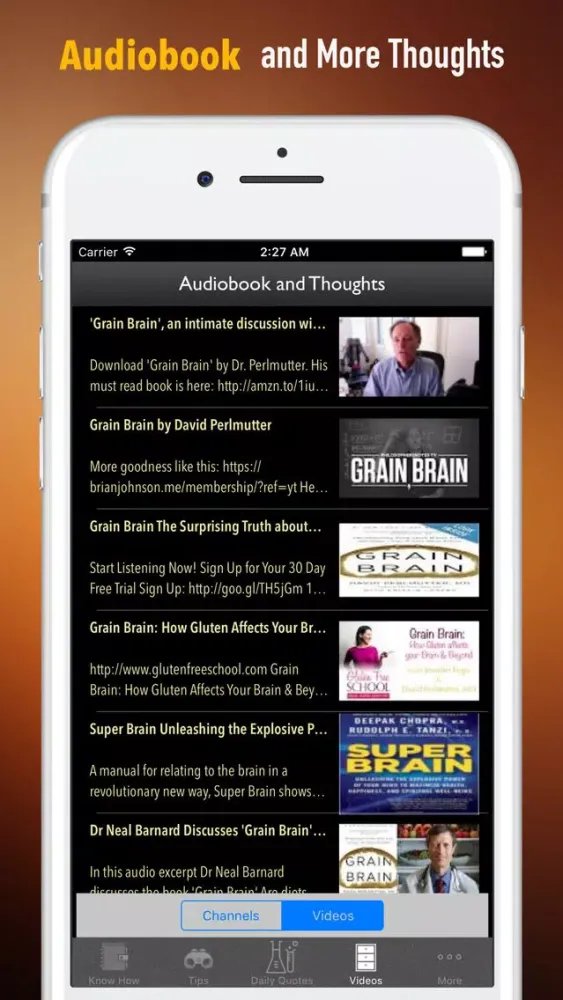 Quick Wisdom from Grain Brain:Carbohydrates Screenshots