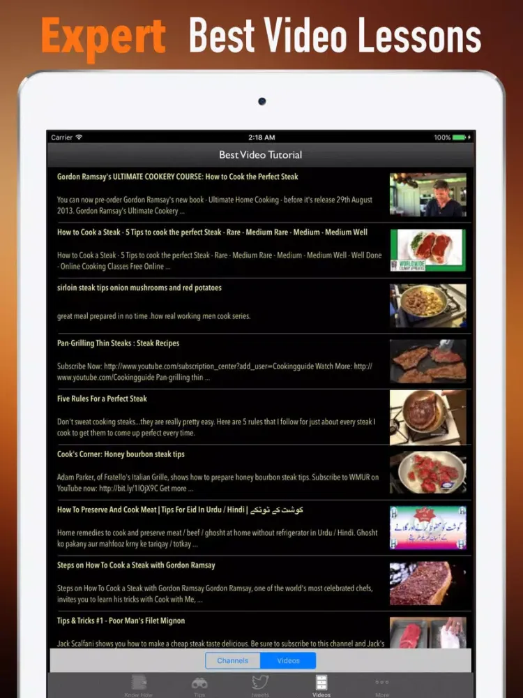 Cooking tips for meat-Beginners and Guides iPad  سکرین شاٹس