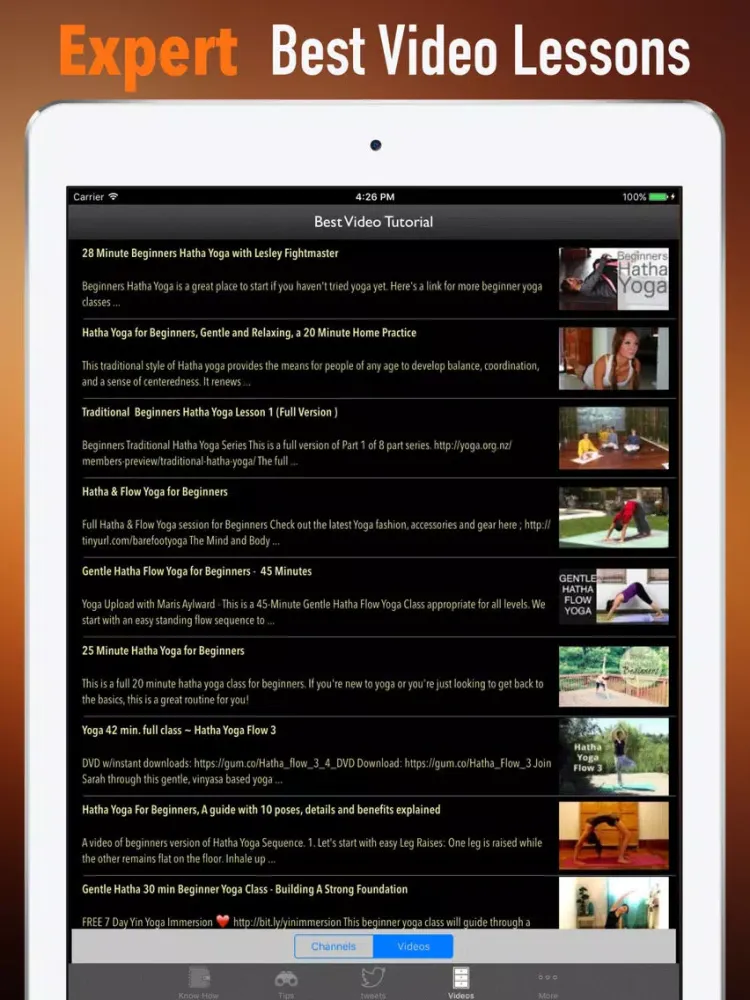 Скриншоты Hatha Yoga for Beginners-Video Tutorials and Guide iPad 