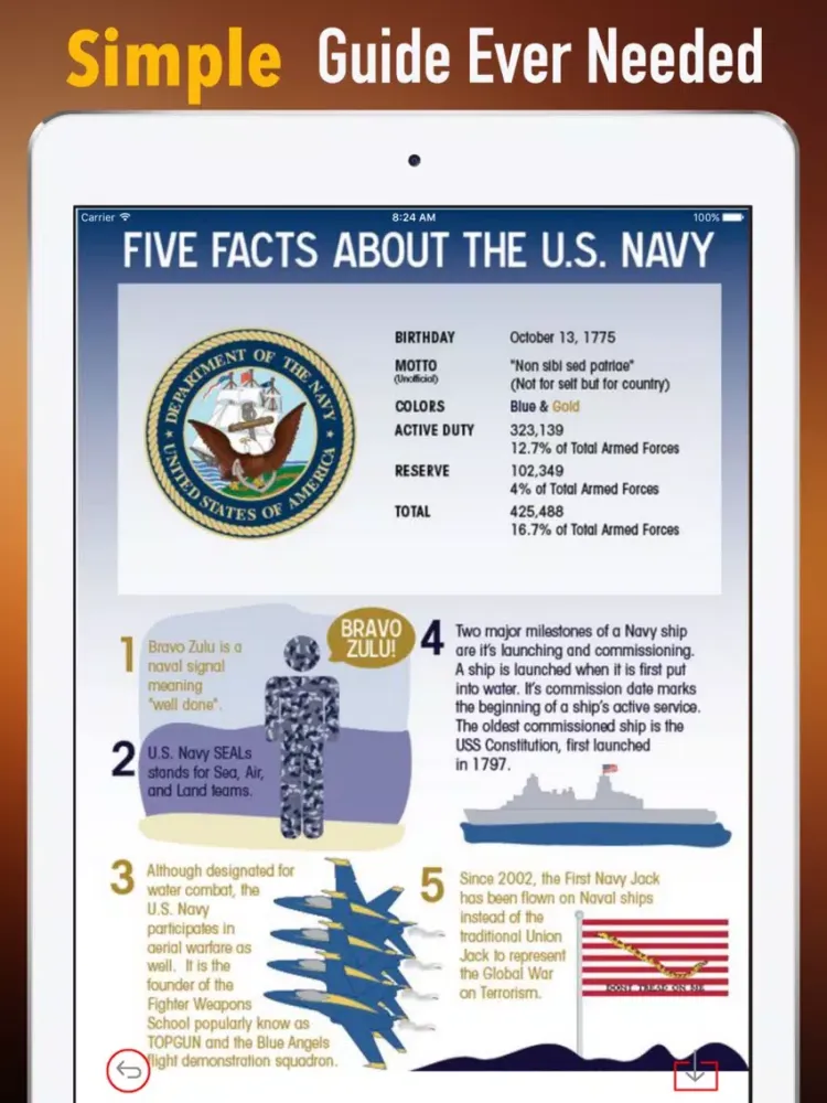Screenshot di U.S. Navy Study Guide - Glossary and Exam Games iPad 