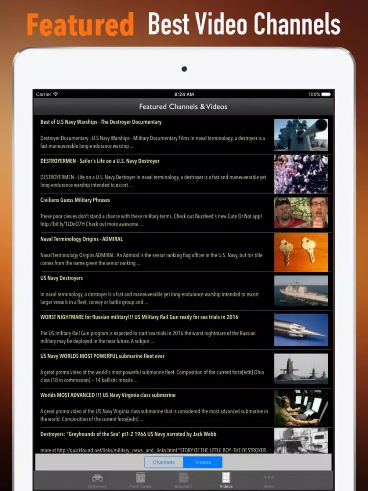 Screenshot di U.S. Navy Study Guide - Glossary and Exam Games iPad 