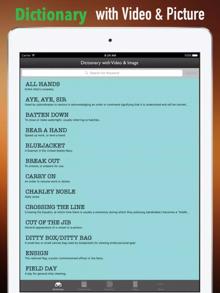 Screenshot di U.S. Navy Study Guide - Glossary and Exam Games iPad 