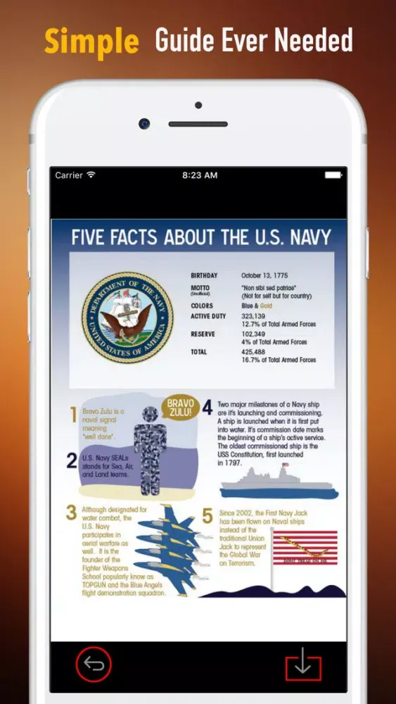 Screenshot di U.S. Navy Study Guide - Glossary and Exam Games