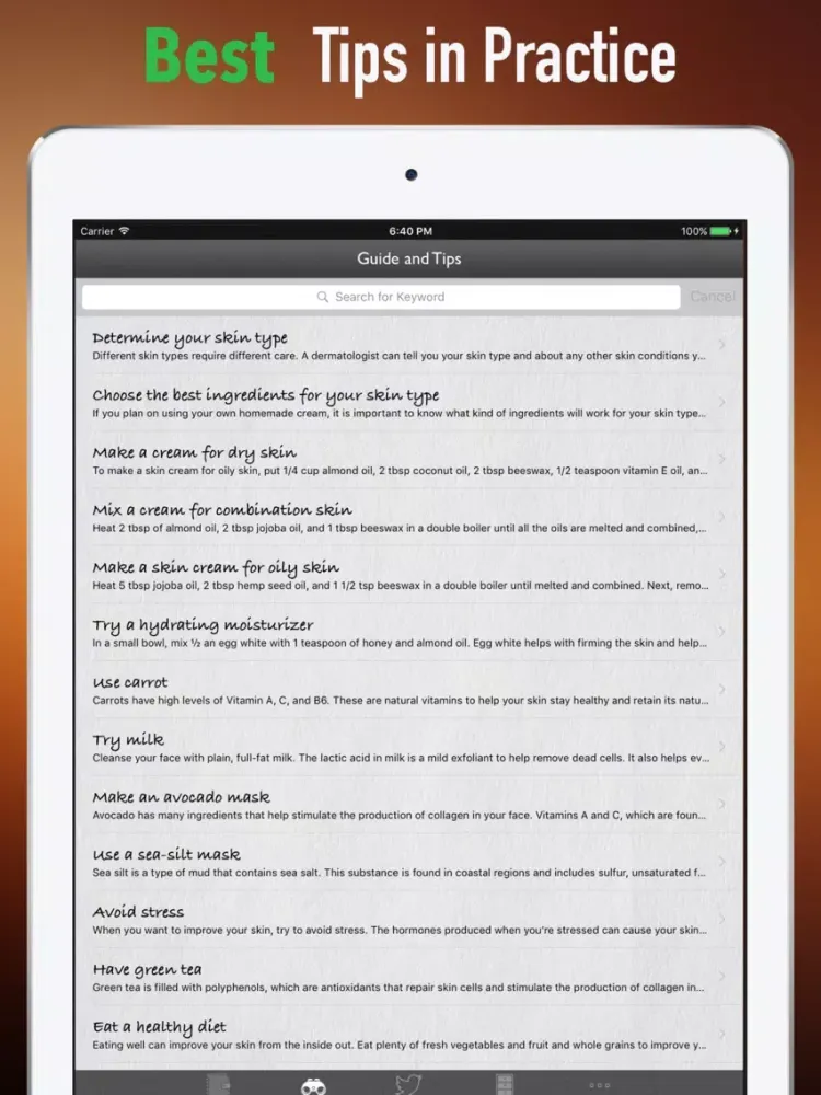 ภาพหน้าจอของ Organic Skincare Recipes-Fresh and Organic Beauty iPad 