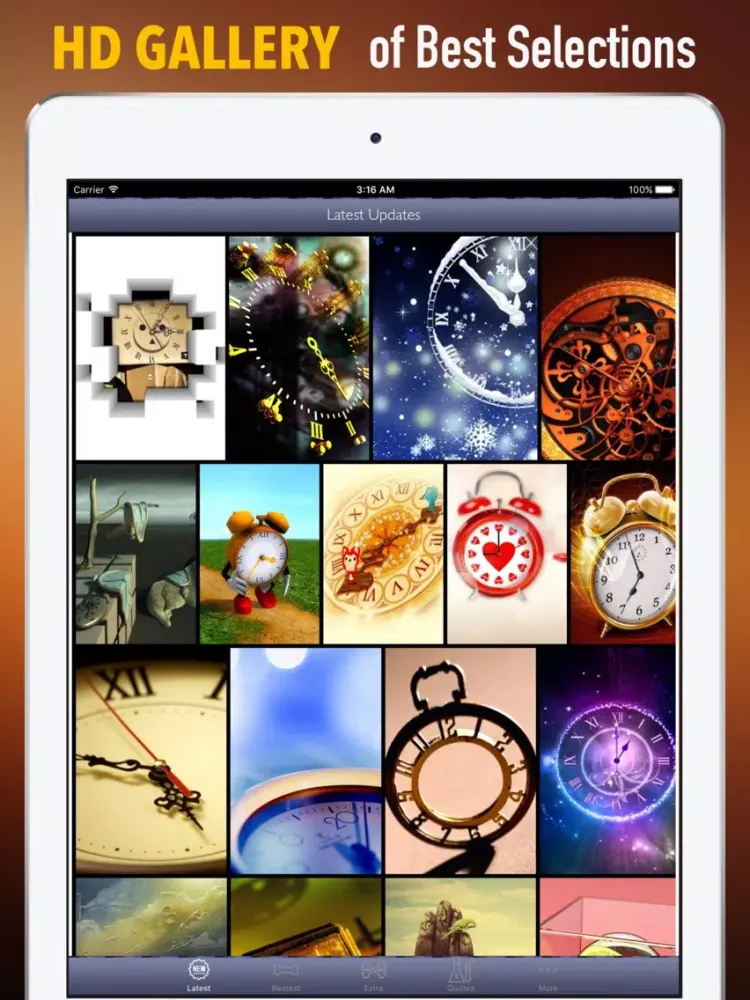 Скриншоты 3D Clock Wallpapers HD- Quotes and Art Pictures iPad 