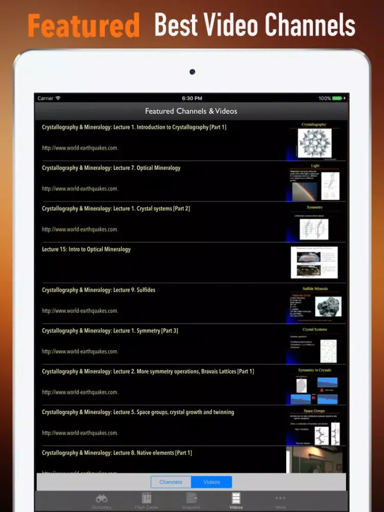 صور Mineralogy Glossary-Study Guide and Terminology iPad 