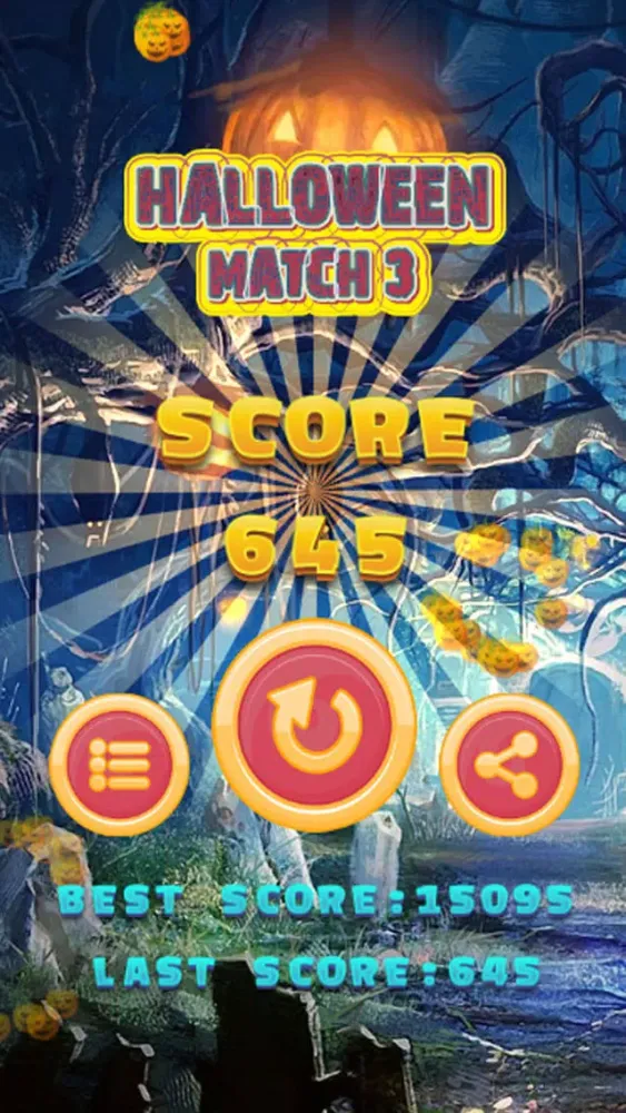 Ảnh chụp màn hình của Halloween Monster Match 3 Games Puzzle