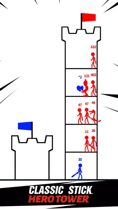 Capturas de tela do Stickman:Tower Rivals