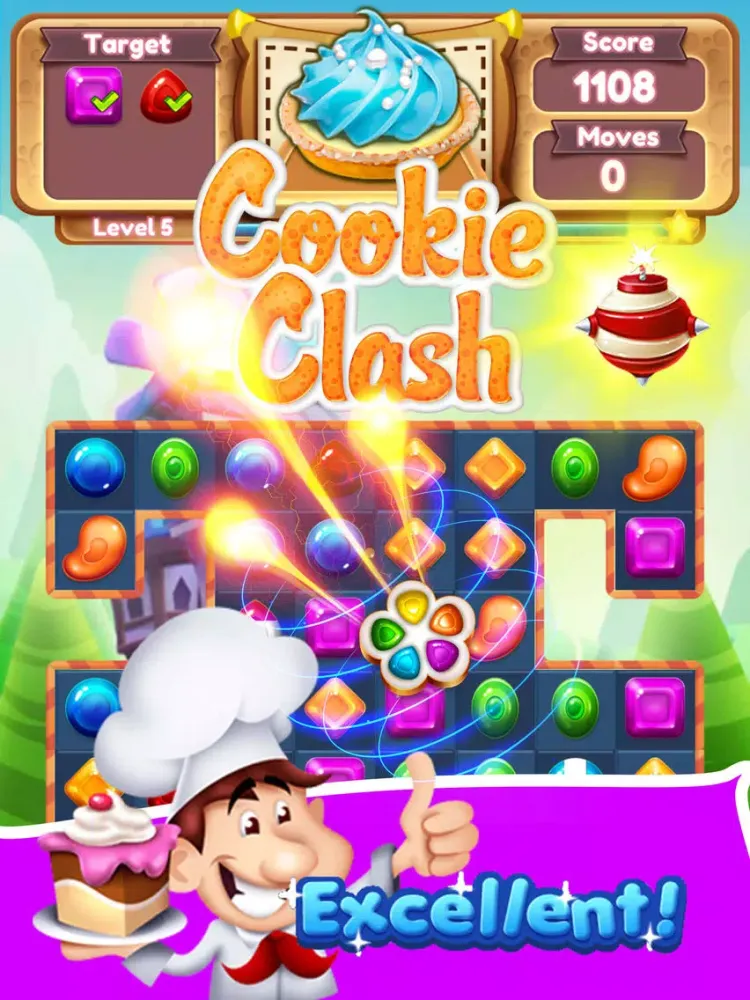 Cookie Clash - Match 3 Puzzle iPad 应用截图