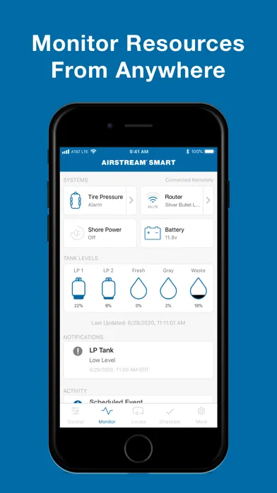 Capturas de pantalla de Airstream Smart RV Control