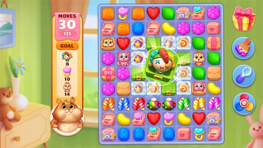 Pet Candy Puzzle-Match 3 games Ekran Görüntüleri