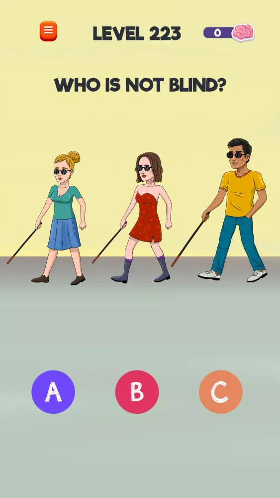 Capturas de tela do Riddle Test