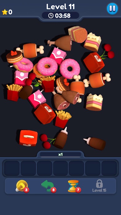 Food Match 3D: Tile Puzzle Ekran Görüntüleri