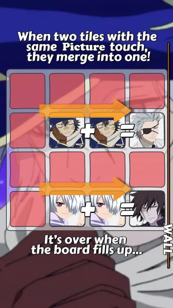 2048 PUZZLE " Tegami-Bachi " Edition Anime Logic Game Character.s Screenshots