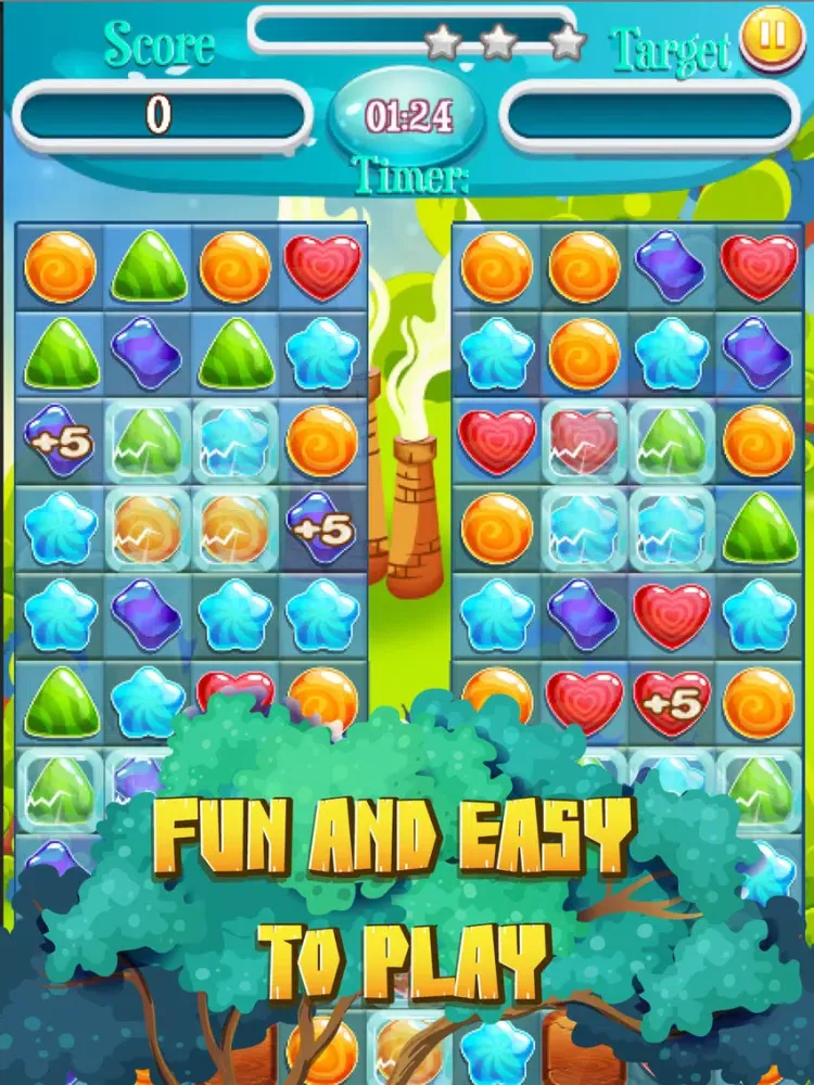Скриншоты Lovely Couple Sweet Candy Puzzle Match 3 Game iPad 