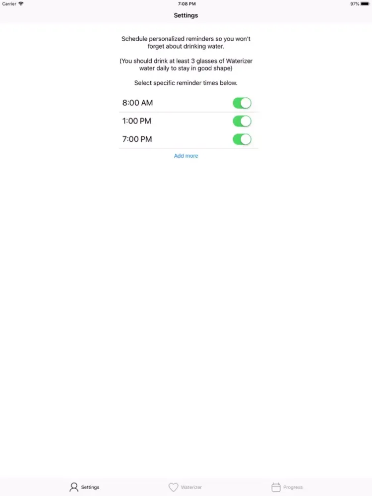 Capturas de pantalla de Waterizer iPad 