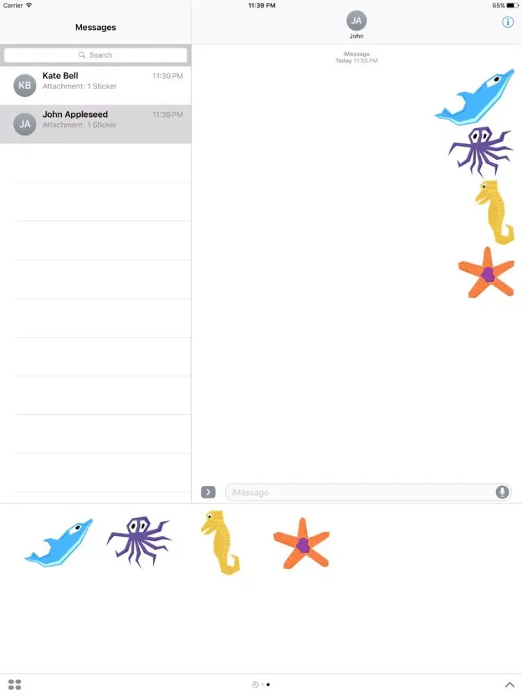 Sea Animals Sticker Pack iPad 应用截图