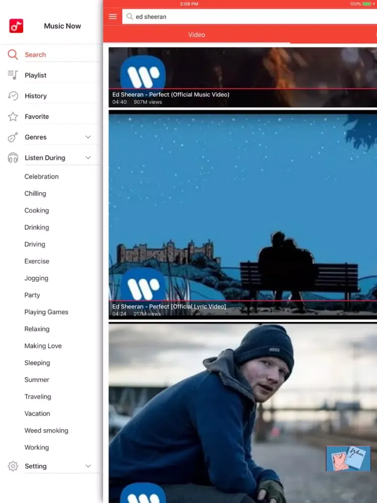 Music Tube - HD Video Streamer iPad  Screenshots