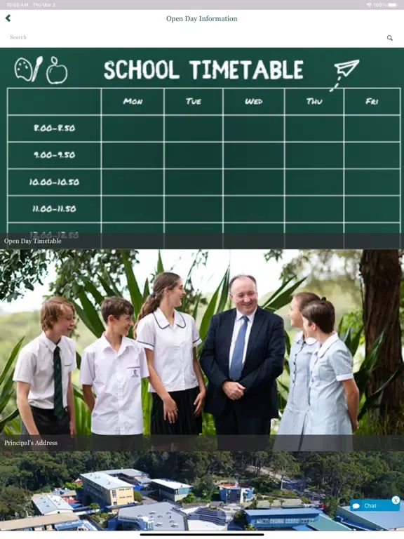 Tangkapan layar Mater Maria Catholic College iPad 