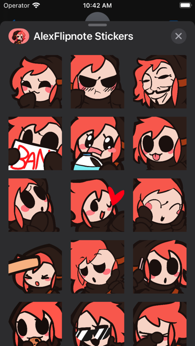 Zrzuty ekranu AlexFlipnote Stickers