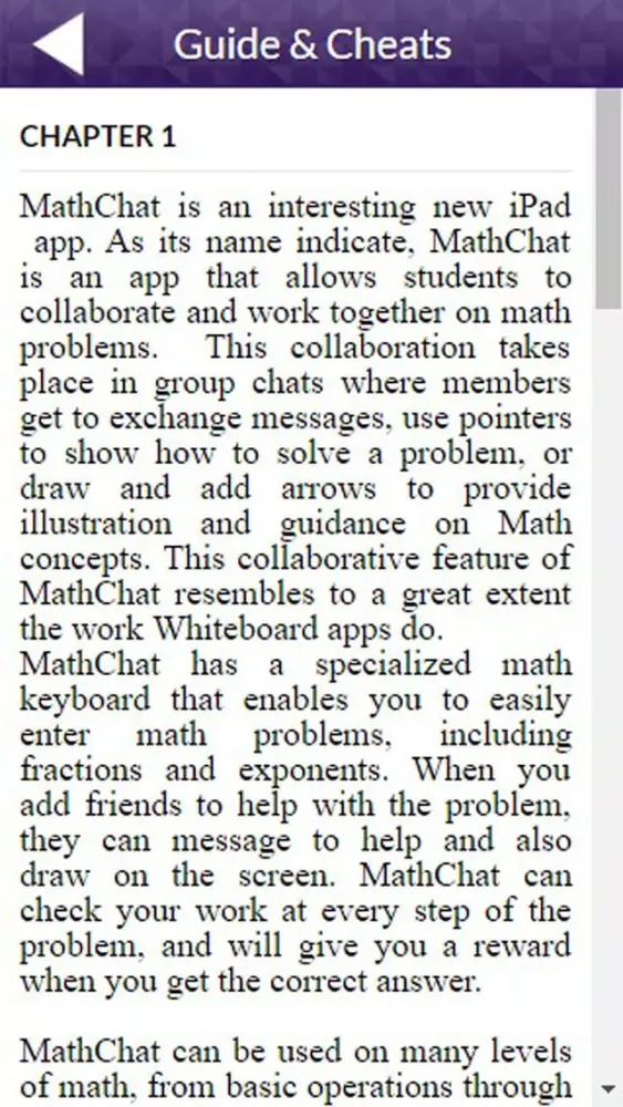 تصاویر App Guide for MathChat