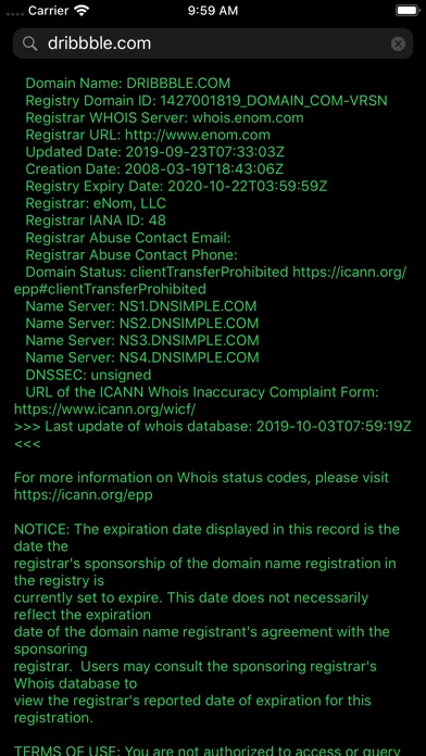 Скриншоты Whois - Lookup & Availability
