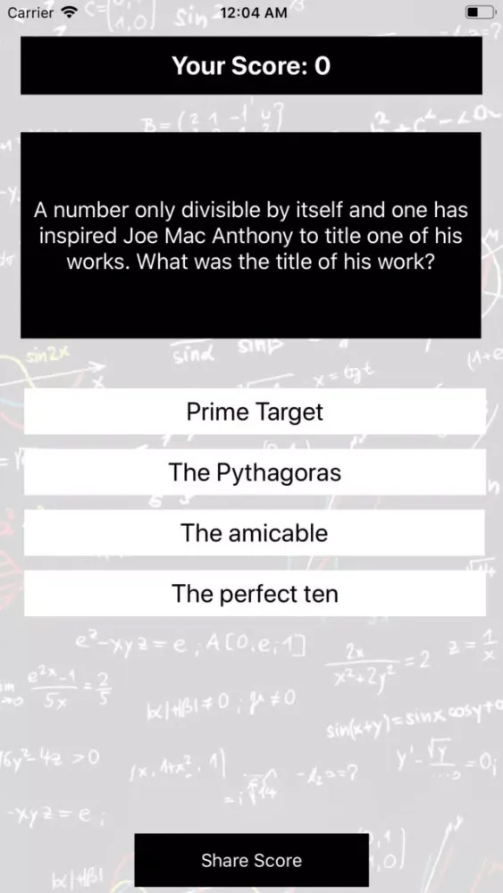 Zrzuty ekranu Maths Practice Quiz