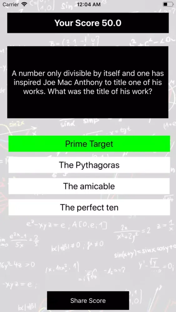 Zrzuty ekranu Maths Practice Quiz