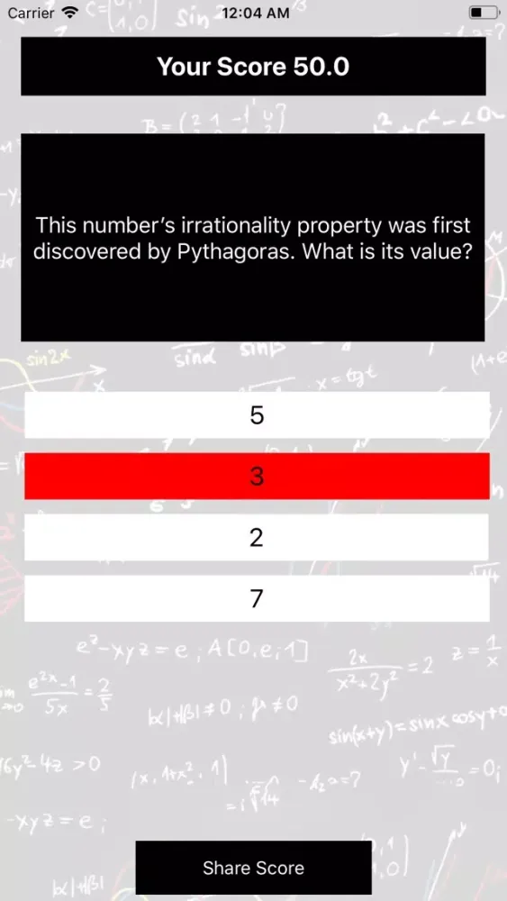 Zrzuty ekranu Maths Practice Quiz