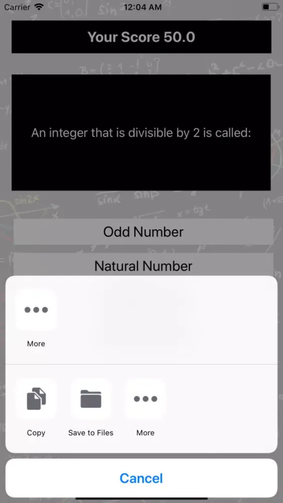 Zrzuty ekranu Maths Practice Quiz