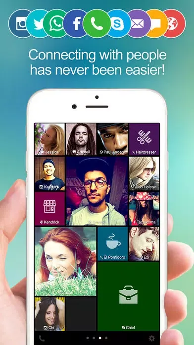 Tangkapan skrin One Touch Dial - T9 speed dial call your favorite contacts and quick photo dialer app launcher for social networks.