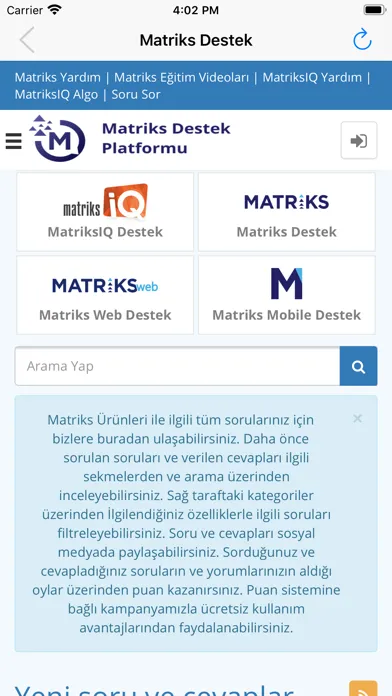 Capturas de pantalla de Matriks Destek Platformu