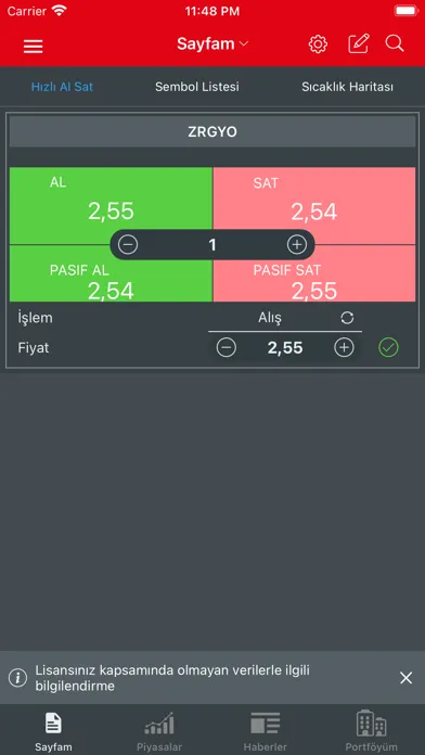 Ziraat Trader Mobile स्क्रीनशॉट