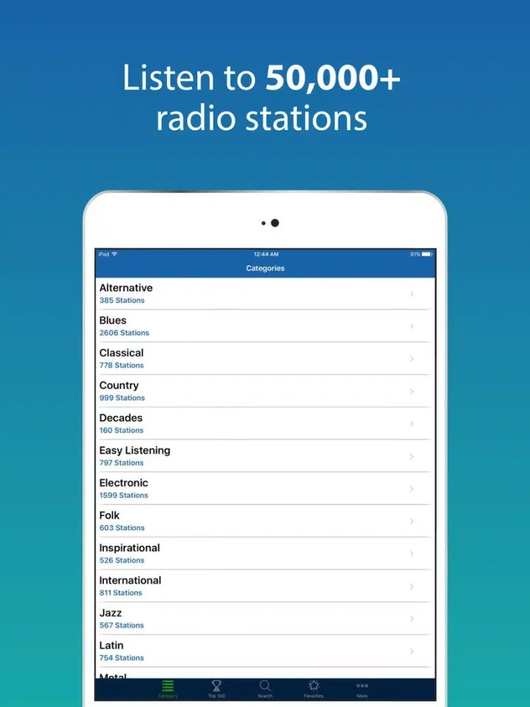 Cloud Tunes - Listen to Live Radio Stations iPad  Ekran Görüntüleri