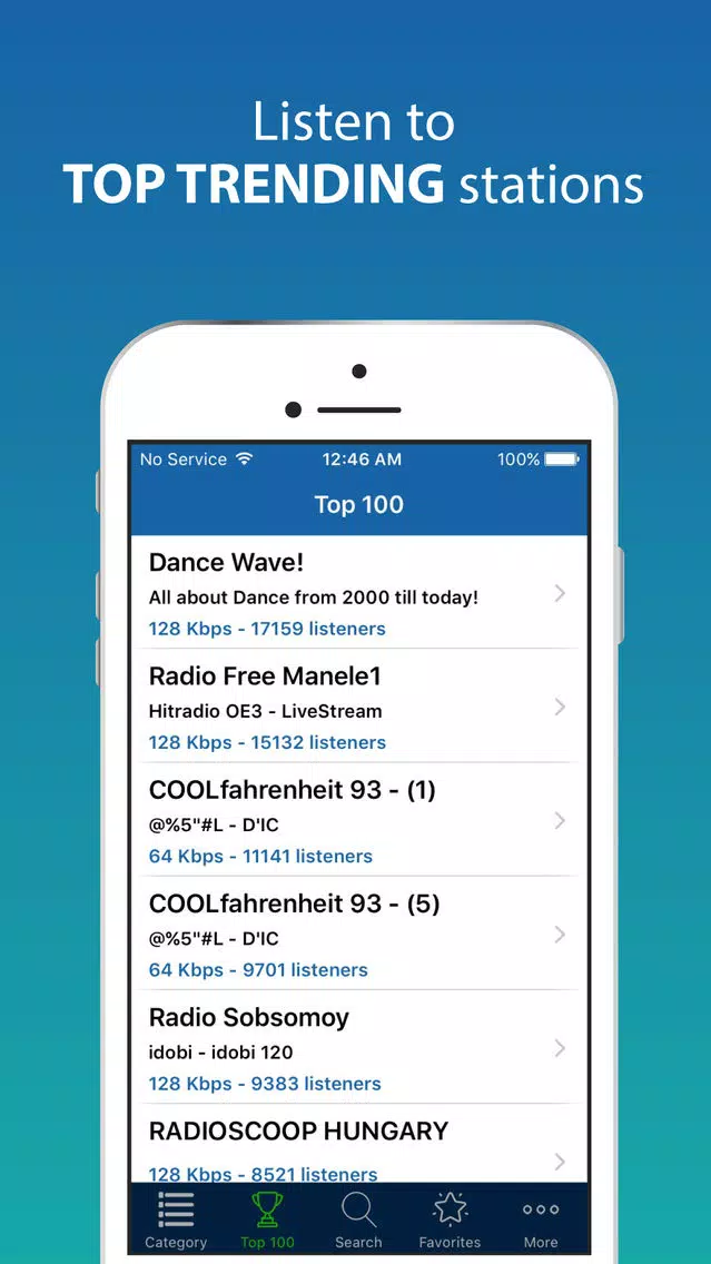 Capturas de pantalla de Cloud Tunes - Listen to Live Radio Stations
