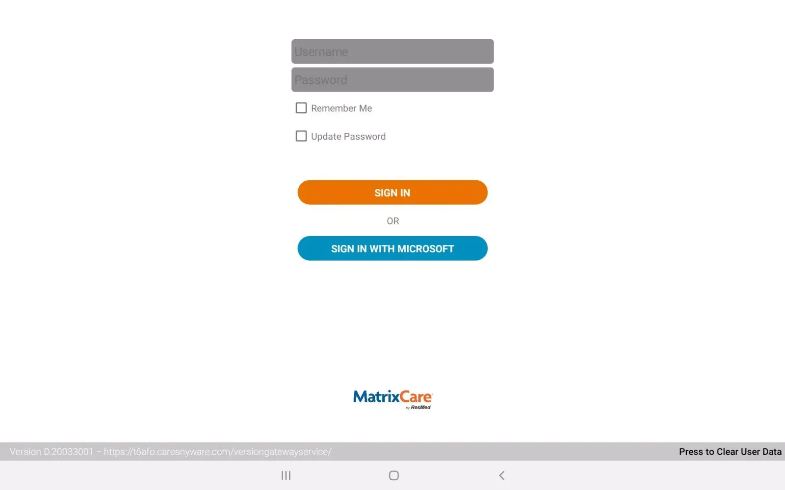 Capturas de tela do MatrixCare Clinical