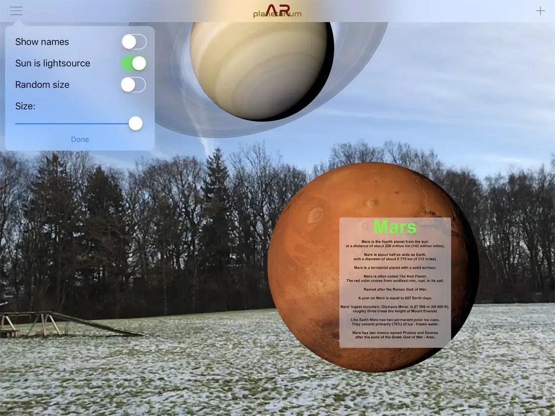Zrzuty ekranu AR Planetarium iPad 