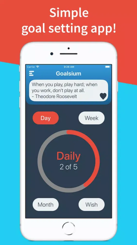Captures d'écran de Goalsium - Goal Setting App
