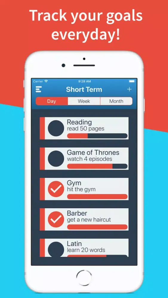 Captures d'écran de Goalsium - Goal Setting App