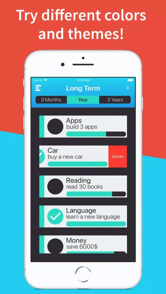 Captures d'écran de Goalsium - Goal Setting App