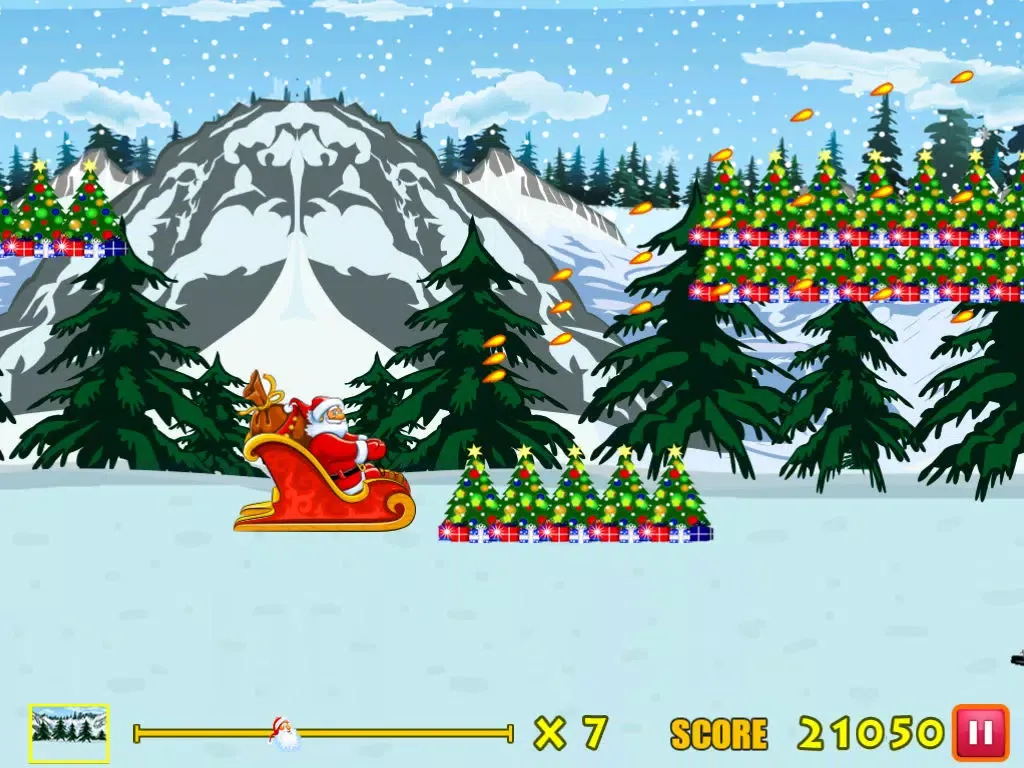 Ảnh chụp màn hình của Amazing Santa Racing Skateboard Game iPad 