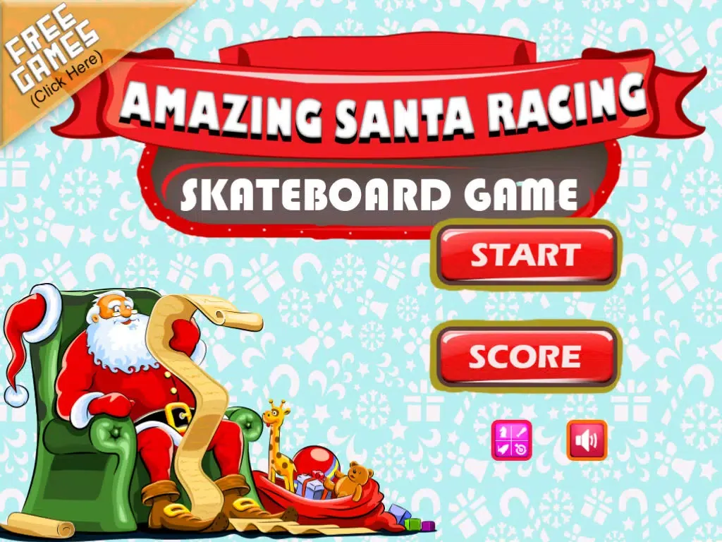 Ảnh chụp màn hình của Amazing Santa Racing Skateboard Game iPad 