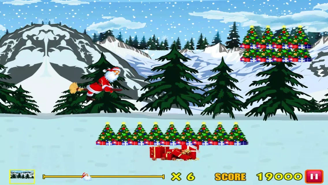 Ảnh chụp màn hình của Amazing Santa Racing Skateboard Game