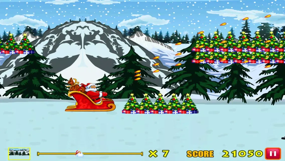 Ảnh chụp màn hình của Amazing Santa Racing Skateboard Game