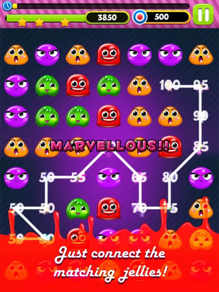 Captures d'écran de A Sweet Yummy Jelly Matching Puzzle - Gummy Beans Pop Crush iPad 
