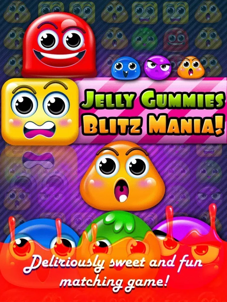 Captures d'écran de A Sweet Yummy Jelly Matching Puzzle - Gummy Beans Pop Crush iPad 