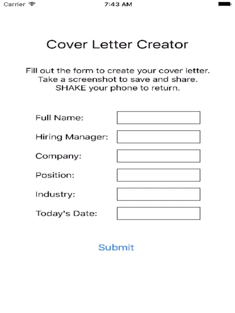 Cover Letter Creator iPad  سکرین شاٹس